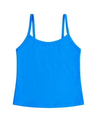 Image of QBK Girls Tank Top Camisole Cotton Cami Spaghetti Strap Undershirt