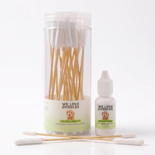 Image of Dog Ear Cleaner Kit, Dog Ear Wash, 2oz Serum & 30 Swabs, Natural, USA-Made