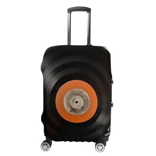 Vintage Vinyl Record Luggage Cover, Washable Elastic Suitcase Cover Protector Fit 18-32 Inch Luggage