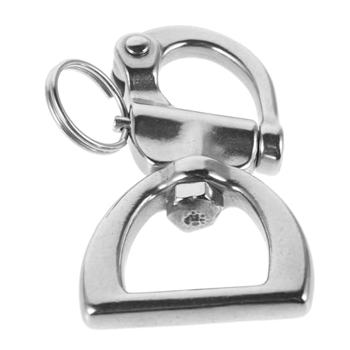SUPVOX Rotary Spring Shackle Stainless Steel Boat Buckle Yacht Buckle Outdoor Yacht Docking Hook