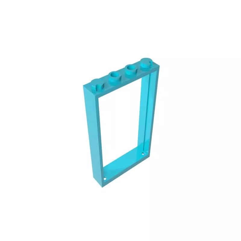 Gobricks 60596 Door Door Frame 1x4x6 Type 2 10 Pieces GDS-874 Compatible with Lego Building Blocks Color:Medium Azure — image 1