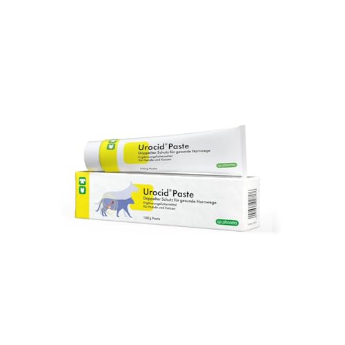 cp-pharma Urocid Paste | 100 g | Diät-Ergänzungsfuttermittel für Hunde und Katzen | Bei Blasenbeschwerden Struvitsteinen mit Methionin & Cranberry