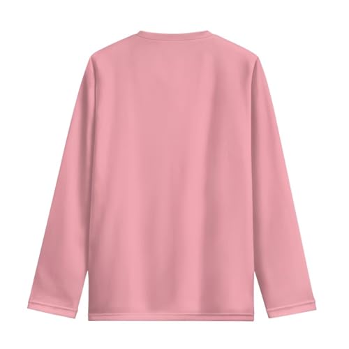Image of Girls Long Sleeve Shirt with Cute Graphic Casual Pullover Tops 3-16Y