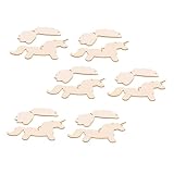 Tranches en forme de licorne: ces pendentifs en bois sont conçus en de tranches de bois en forme de licorne, créatifs et adorables