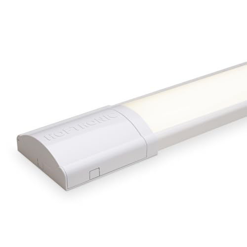 HOFTRONIC - Réglette LED 60cm 20W Tube intégré 4000K blanc neutre 2520lm Super lumineux 30000h Lampe LED longue portée 600x74x25mm (LxBxH) Lampe de cave éclairage de garage - IP20 intérieur