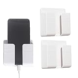 Handy-Ständer zur Wandbefestigung: Mit stark haftender Kleisterrückseite, kann er fest an allen Arten von glatten Wänden angebracht werden, wie Tapeten, Fliesen, Edelstahl, Glas und Metalloberflächen.