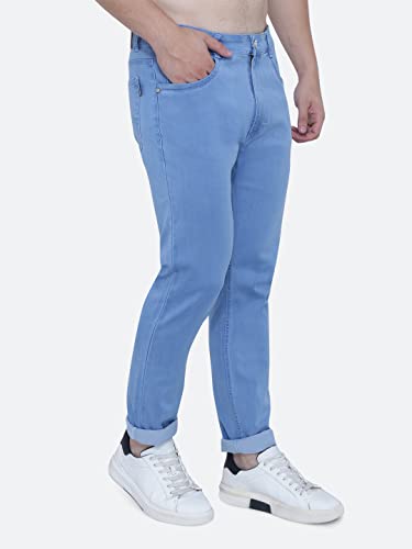 Image of Strechable Denim Regular Fit Mid Waist Light Weight Soft Feel Stretchable Denim Jeans Pant for Men