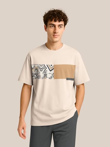 Image of BULLMER Trendy Co-ords with Oversized T-Shirt & Pants Clothing Set for Men | Cotton Blend Cord Set for Men