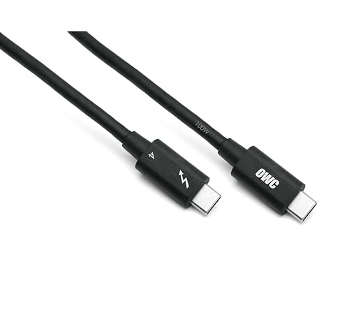 OWC - 2 0m Thunderbolt 4 / USB-C Kabel - Voll funktionsfähig für alle Thunderbolt 3 und 4 USB-C und USB4 Geräte bis zu 40 Gb/s 100 Watt 20V/5A kompatibel für 8K Thunderbolt oder USB-C Display
