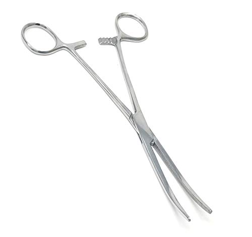 A2Z Scilab A2Z-CRST01 Heavy Duty 1 Each 12 Inch Full Serrated Curved Hemostat Forceps Locking Clamps Stainless Steel cover