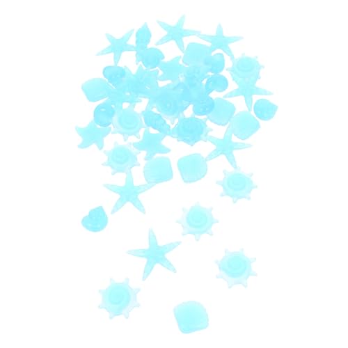 SUPVOX 50pcs Multi-Function Aquarium Gravels Glow in The Decorative Flowerpot Pebbles