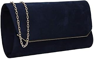 SwankySwans Women's Anny Suedette Flapover Clutch, Sling Bag, One Size