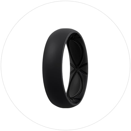Image of Egnaro 4 /5 /8 Variety Multipack Ergonomic Breathable Bridal Rings Sets, 6mm Wide - 2mm Thick Rubber Wedding bands women, silicone Rings for her with Half Size