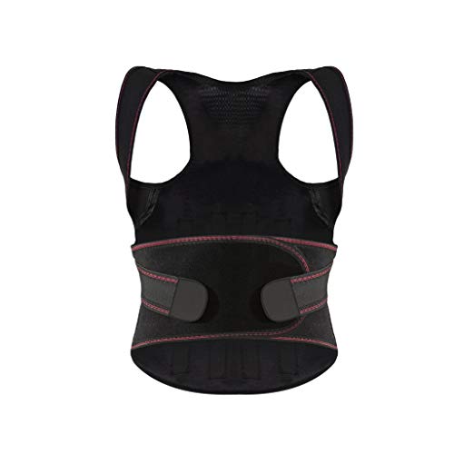 Correcteur de tissus extensibles noir pour redresser le dos des adultes et enfants