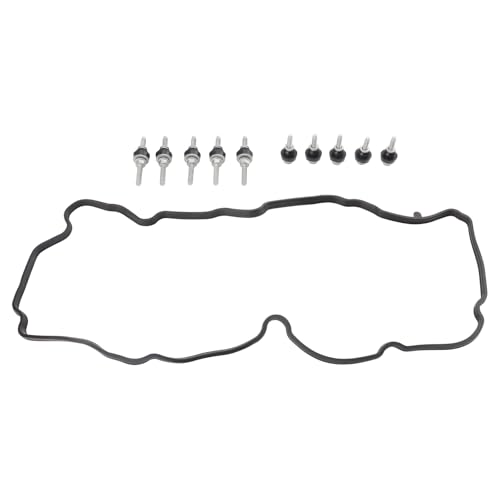 Image of TRQ Left Valve Cover Red Driver Side Compatible with 2005-2009 Dodge Dakota Durango 2007-2011 Nitro 2005-2010 Ram 1500 2006-2010 Jeep Commander Grand Cherokee 2005-2012 Liberty 2011-2012 Ram 1500 2011