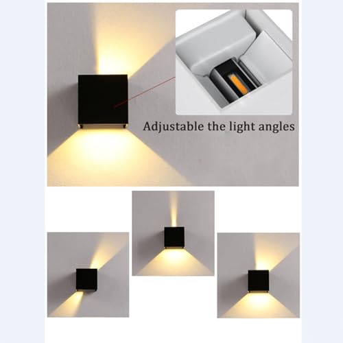 Applique murale LED extérieur noire IP65 avec télécommande pour jardin - 2