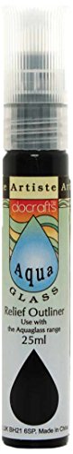 Artiste 25 ml Aquaglass Relief Outliner, Black