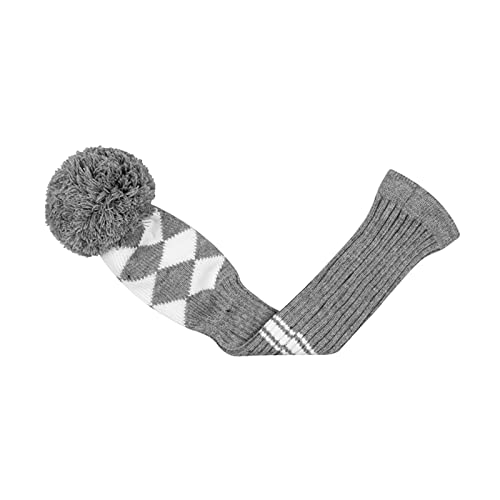 image for Scott Edward Golf Club Head Covers Set of 4 Grey White Argyles, Acryli