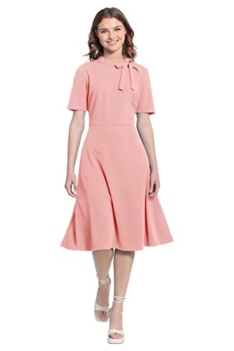 Maggy London Women's Short Sleeve Fit and Flare Scuba Crepe Dress2