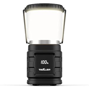 Tavaler Camping Laterne 8000 mAh Akku USB C Aufladbar Campinglampe mit LED Batterieanzeige Bildschirm Camping Licht IP65…