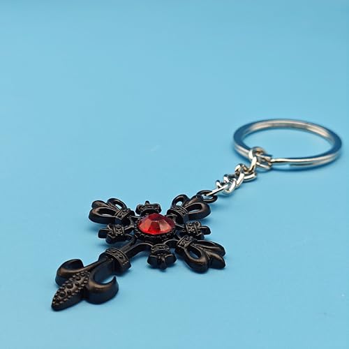 Image of Stainless Steel Christian Cross Keychain, Rust-Proof for Men /Women, Ideal Gift for Baptism /Christmas /Church
