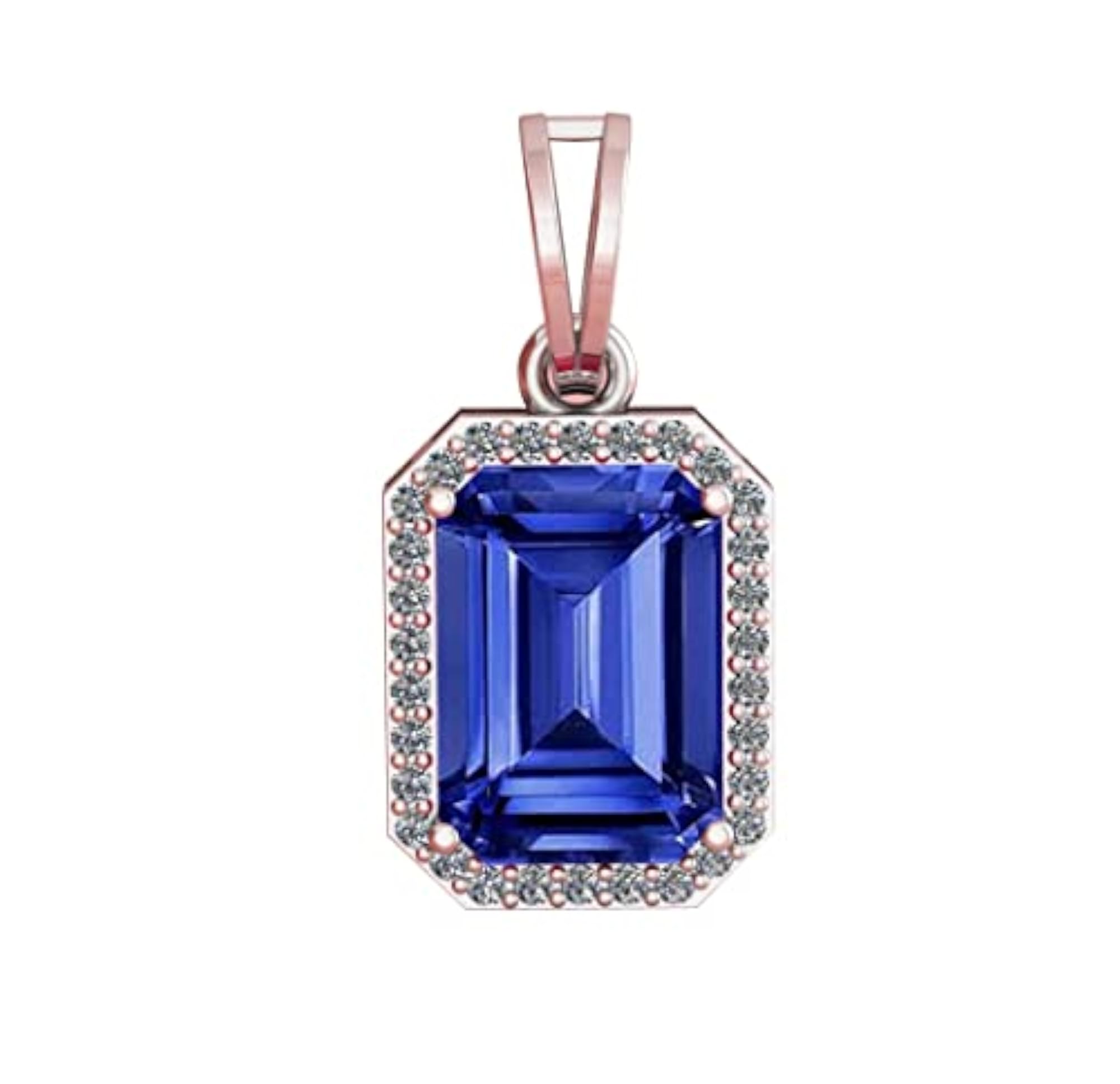Blue Sapphire 925 Sterling Silver Pendant, 4.25 Ratti