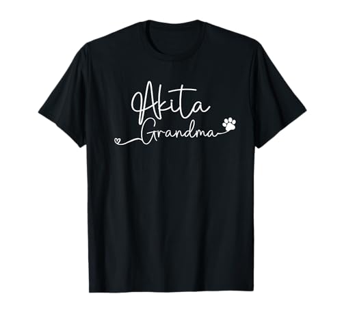 Akita Grandma Design Akita Dog Lovers Camiseta