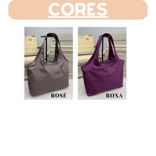 Bolsa Nylon Feminina Grande para Faculdade, Trabalho, Academia e Uso Diário - Bolsa Universitária La