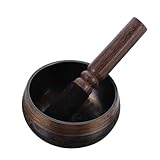 Milisten Holzstab Klangschale Meditation Yoga Buddhistische Schalenset Buddhismus-zubehör Meditationsmusikschale Klangschale Holzstab