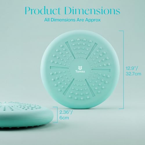 Image of Tumaz Wobble Cushion - Wiggle Seat to Improve Sitting Posture & Stay Focused for Sensory Kids, Balance Disc to Core Strength & Flexible Seating [Extra Thick Balance Board, Pump Included Wobble Board]