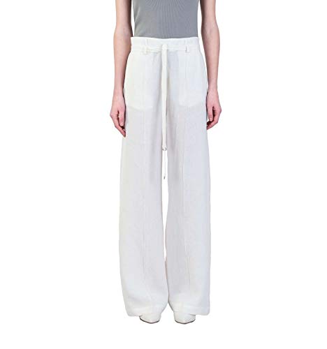  Alysi - Donna Pantalone Bianco Pantalone in Lino 109175 P9213 LT - Taglia 42