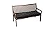 Coussin de Banc matelassé, Coussin de Jardin Coussin d'assise Intérieur Extérieur (110x40x12, Noir)