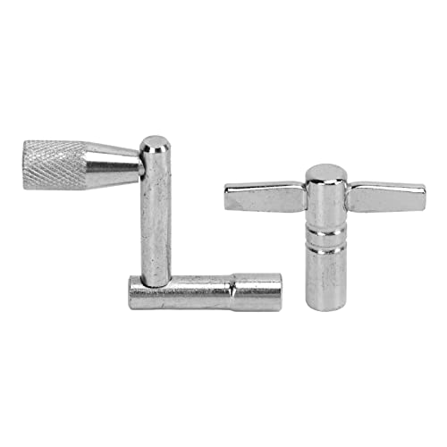 Miskall T & Z Shaped Drum Key Tool, 2Pcs Drum Key Standard Universal Turning Tool Metal Parts Accessories Z and T Shape