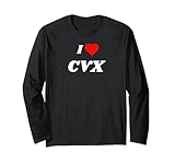 I love CVX - stock ticker gifts Long Sleeve T-Shirt