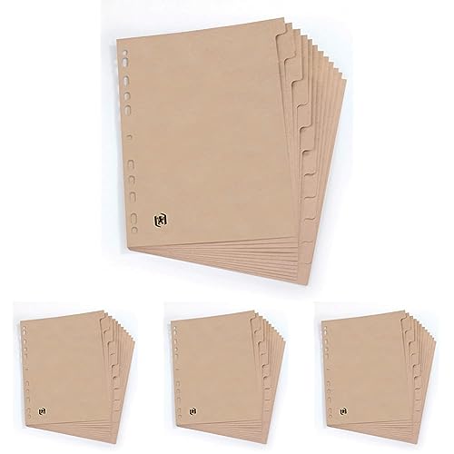 Intercalaires Oxford Touareg A4 pour classer 12 dossiers sans plastique