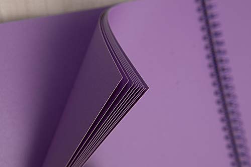 image for YX-1 8 x 8 Inch DIY Scrapbook Photo Album Hardcover Kraft Blank Purple