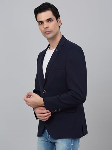 Image of Cantabil Self Design Full Sleeves Notch Lapel Casual Blazer for Men | Casual Blazer for Men | Men Blazer for Casual (P MBZC00069)