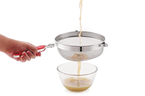 Image of Tosaa Stainless Steel Juice Strainer Stainless Steel Soup & Juice Strainer- Big Tea STRAINERS(7) 31.5L x 17.7W x 7H Cm