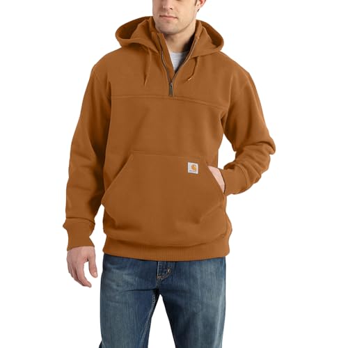 Image of Carhartt Men's Big & Tall Rain Defender Paxton Heavyweight Hooded Sweatshirt