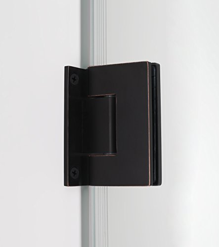 Aston Sen962Ez-Orb-482630-10 Bromley Gs Frameless Hinged Shower Enclosure With Starcast Clear Glass And Shelves, 47.25" To 48.25" X 30.375" X 72", Oil Rubbed Bronze #TOP6