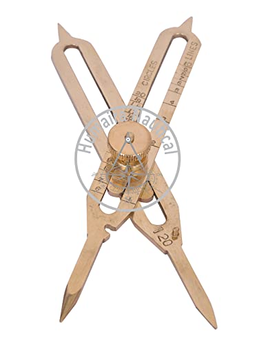 Humaira Nautical Proportional Divider Drawing Tool Scale Divider, Solid Brass 6