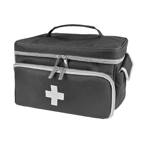 Hxhsgmeh Bolsa De Almacenamiento De Medicamentos, Organizador De Frascos De Pastillas con Cerradura VacíA con Bolsas PortáTiles con Cremallera, Caja De Medicamentos para Viajes En Casa, C