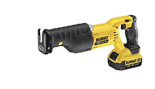 Dewalt 18V Premium Reciprocating Saw Machine, 2 X 4.0Ah Batteries, Charger & Kitbox, Yellow/Black, Dcs380M2-GB, 3 Year Warrnty