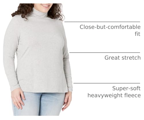 Image of Amazon Essentials Women's Long-Sleeve Turtleneck Stretch Fleece (Available in Plus Size)