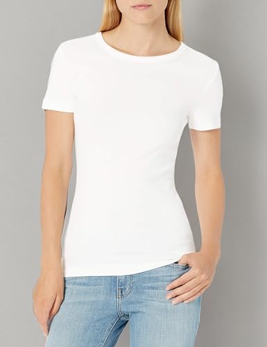 Image of Amazon Essentials Women's Slim-Fit Short-Sleeve Crewneck T-Shirt, Pack of 2