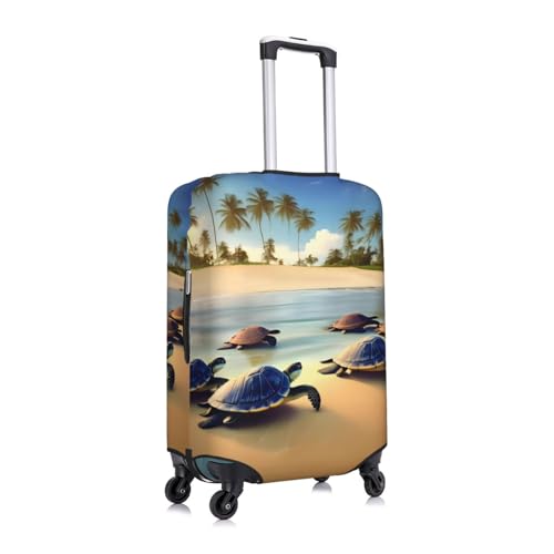 Luggage Suitcase Cover Protector, Printed turtles on the beach Luggage Covers for Suitcase, Baggage Covers Fits 18-32 Inch Luggage3