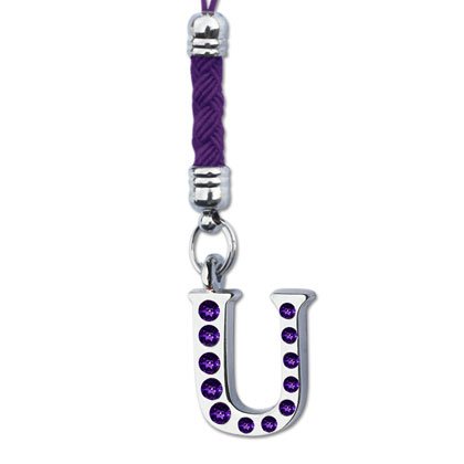 Reiko CHM-UPP Purple Universal Diamond Letter Charm - 1 Pack - Retail Packaging - U