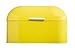 Daewoo Cubo de Basura Soho Fabricado con Acero Inoxidable, Ideal para almacenar Pan, Rollos y Otros Productos horneados, diseño Elegante con Mango Plateado, 43,5 x 27,5 x 18 cm, Amarillo, Talla única