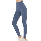 [Yomoment] 吸汗速乾 フィットネス レギンス フリーサイズ 締め付け感ゼロ スポーツ レギンス レディース ストレッチ ヨガウェア スティールブルー ONE SIZE