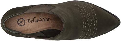 Bella Vita Women's Emilia Western-Inspired Shootie Ankle Boot, Olive Suede Leather, 7 N US | Image 4